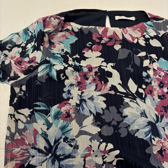 Three Eighty Two Ruffle Long Sleeve V-Neck Mini Dress Size Small Floral Revolve* - Picture 10 of 15